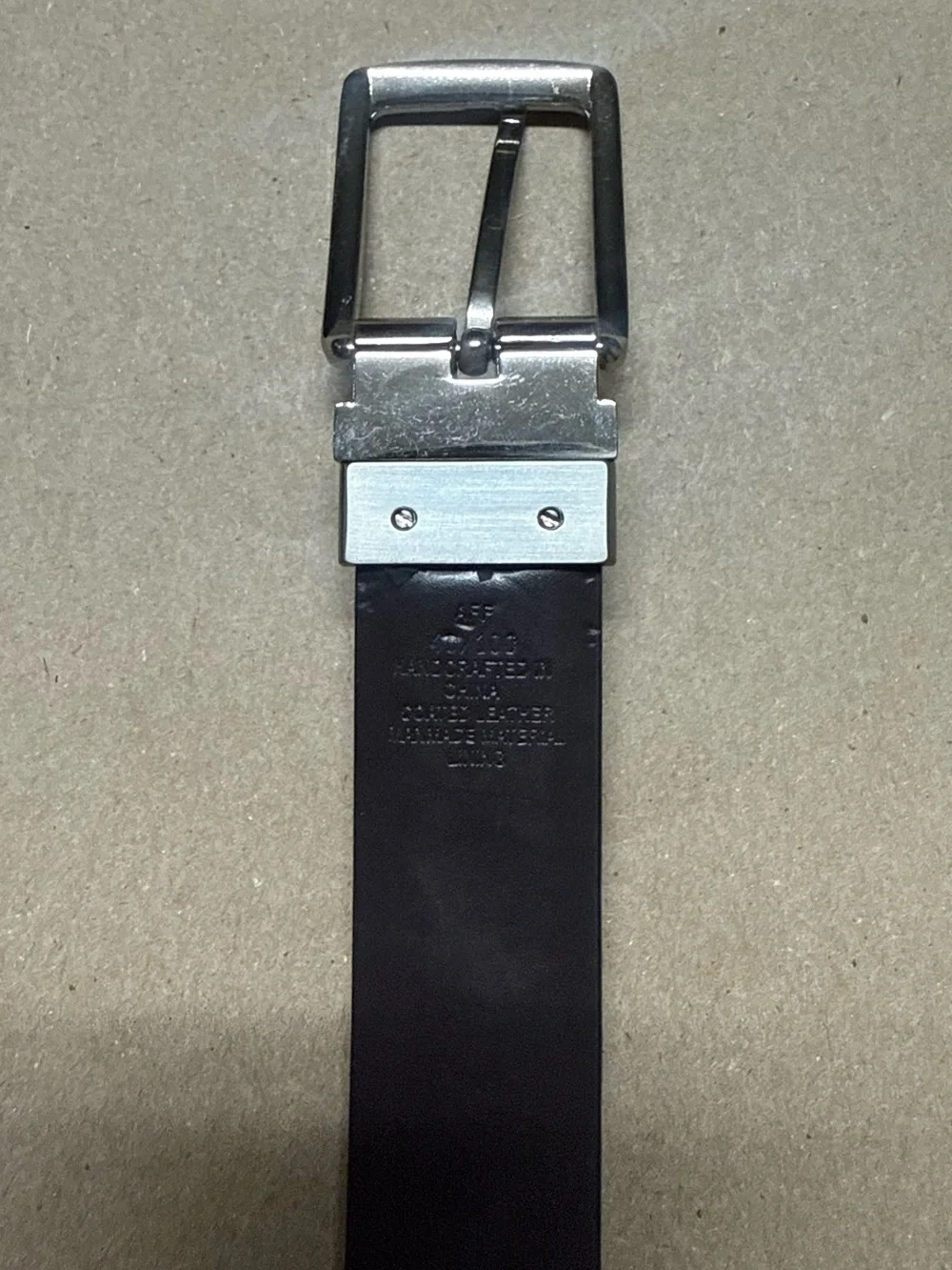 Kenneth Cole Reaction Black Belt with Silver Buckle